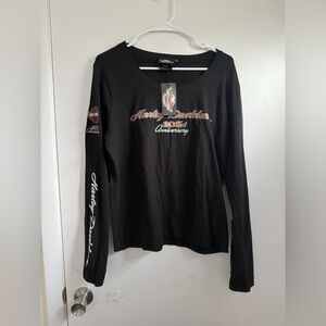 Women’s Size XL Vintage Y2K Harley Davidson 105th Anniversary Long Sleeve Tshirt